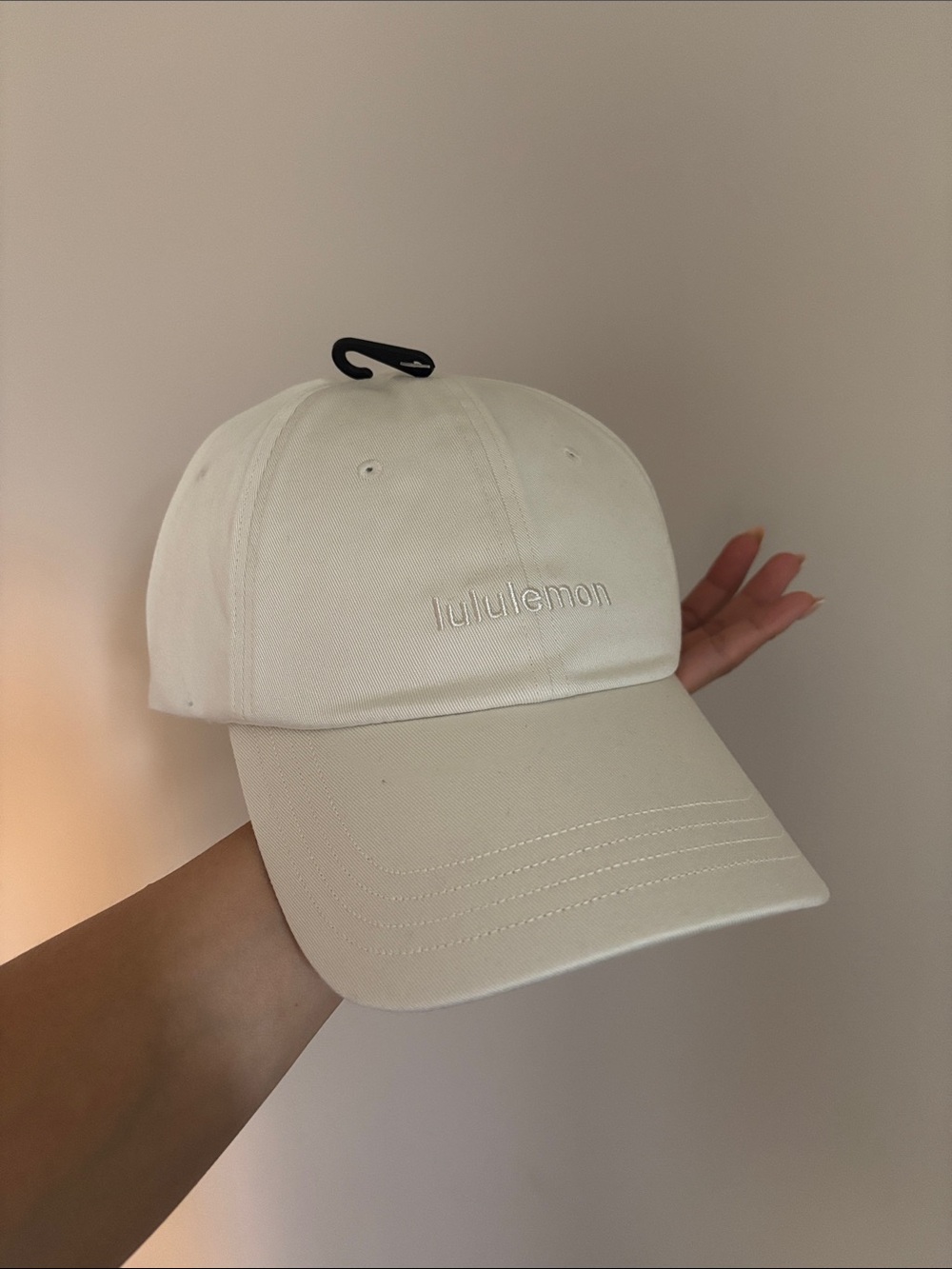 lululemon athletica Cream Baseball Cap with Embroidered Logo